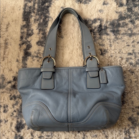 Vintage Coach Light Blue SoHo Leather Tote - Picture 10 of 10